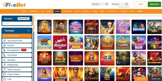 FiveBet — catalogo giochi online